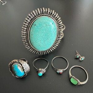 Turquoise and Silver Jewelry Set